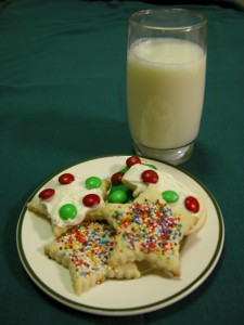 Santa's Cookies with Milk 