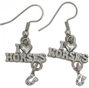Earrings I love Horses by Classic Legacy 