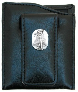 Money Clip Golfer Faux Leather Money Clip Golfer Faux Leather