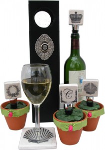 Display for Spring with a Flower Pot Display for Spring with a Flower Pot