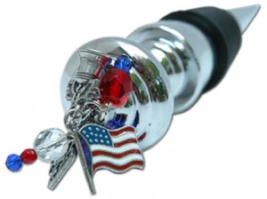 Classic Legacy Wine Bottle Stopper with USA Theme