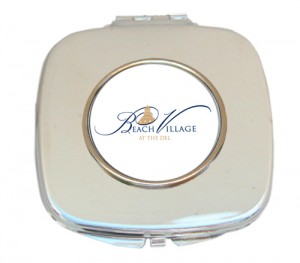 Purse Mirror with custom Beach Villa Logo Design by Classic Legacy Purse Mirror with custom Beach Villa Logo Design by Classic Legacy