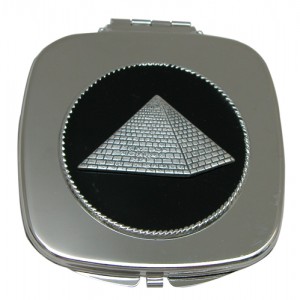Purse Mirror with Pyramid Designed by Classic Legacy for the Luxor Casino Purse Mirror with Pyramid Designed by Classic Legacy for the Luxor Casino