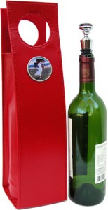 Wine Carrier with Custom Medallion by Classic Legacy Wine Carrier with Custom Medallion by Classic Legacy