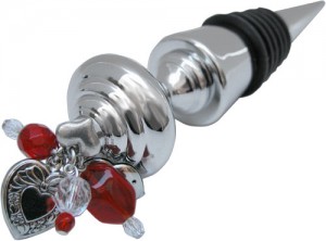 Heart Shaped Gifts Wine Bottle Stopper with Red Heart Theme Clasic Legacy