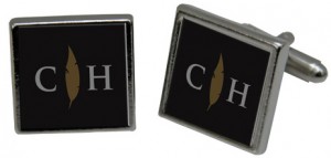 Cuff Links Square with Coopers Hawk Winery Logo Designed by Classic Legacy Custom Gifts