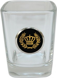 Shot Glass with Hotel Del Vintage Crown Logo Designed by Classic Legacy