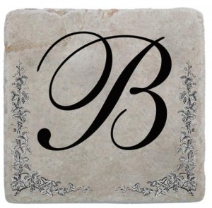 Marble Coaster with Initial designed by Classic Legacy