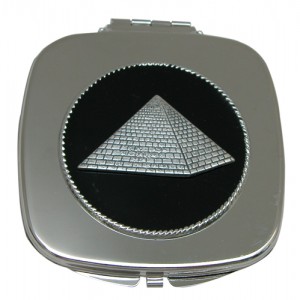 Purse Mirror with Pyramid Designed by Classic Legacy for the Luxor Casino