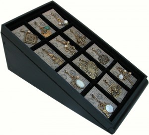 Classic Legacy Wedge Display used with single Tray to Display Charms
