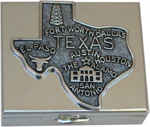Small Silver Box with Texas Medallion
