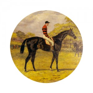 Personalized Gift Virtual Image Of Belle Meade Painting of Iroquois Horse Cropped Round