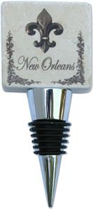 Marble Wine Bottle Stopper New Orleans designed by Classic Legacy