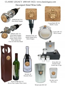 Presentation of Custom Gifts for the  Davenport Hotel Wine Gifts by Classic Legacy