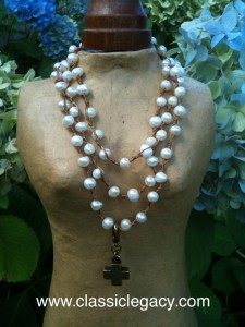 Wrap Necklace with cross charm by Classic Legacy.