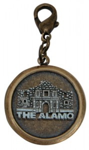 Charm Oxidized Brass with Pewter Alamo Medallion designed by Classic Legacy