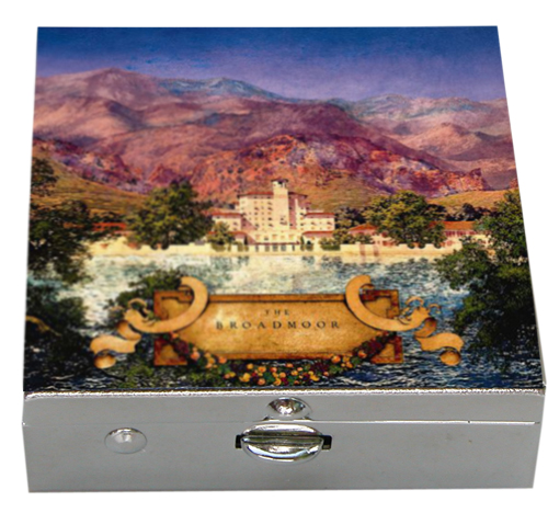 Small Silver Box with Maxfield Parrish Painting by Classic Legacy