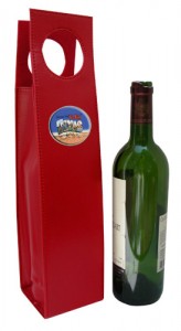 Wine Carrier with Vintage Texas Postcard Medallion