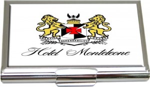 Business Card Case with the Hotel Monteleone Crest Logo Designed by Classic Legacy