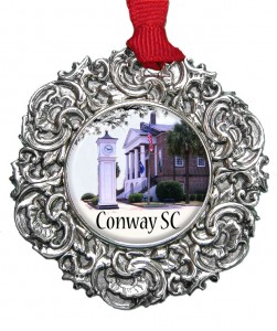 Christmas Ornament with Conway SC Courthouse designed by Classic Legacy
