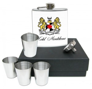 Flask Set with Hotel Monteleone Crest Designed by Classic Legacy