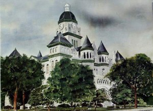 Jasper County Courthouse Original Painting