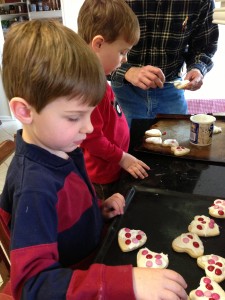Valentine Cookies with Matthew and Micah