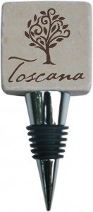 Women's Golf Tournament Gift Marble Wine Bottle Stopper with Toscana logo