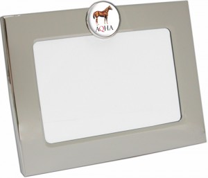 Silver Frame 4" 6" with Custom AQHA medallion
