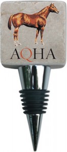 Wine Bottle Stopper Marble with AQHA logo