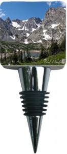 Colorado Gifts Include Marble Wine Bottle stopper with Colorado Indian Peaks image