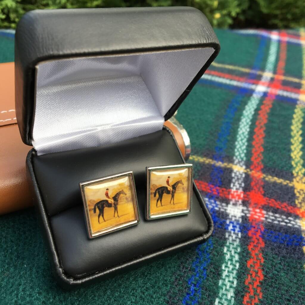 Race Horse Gifts Cuff Links 