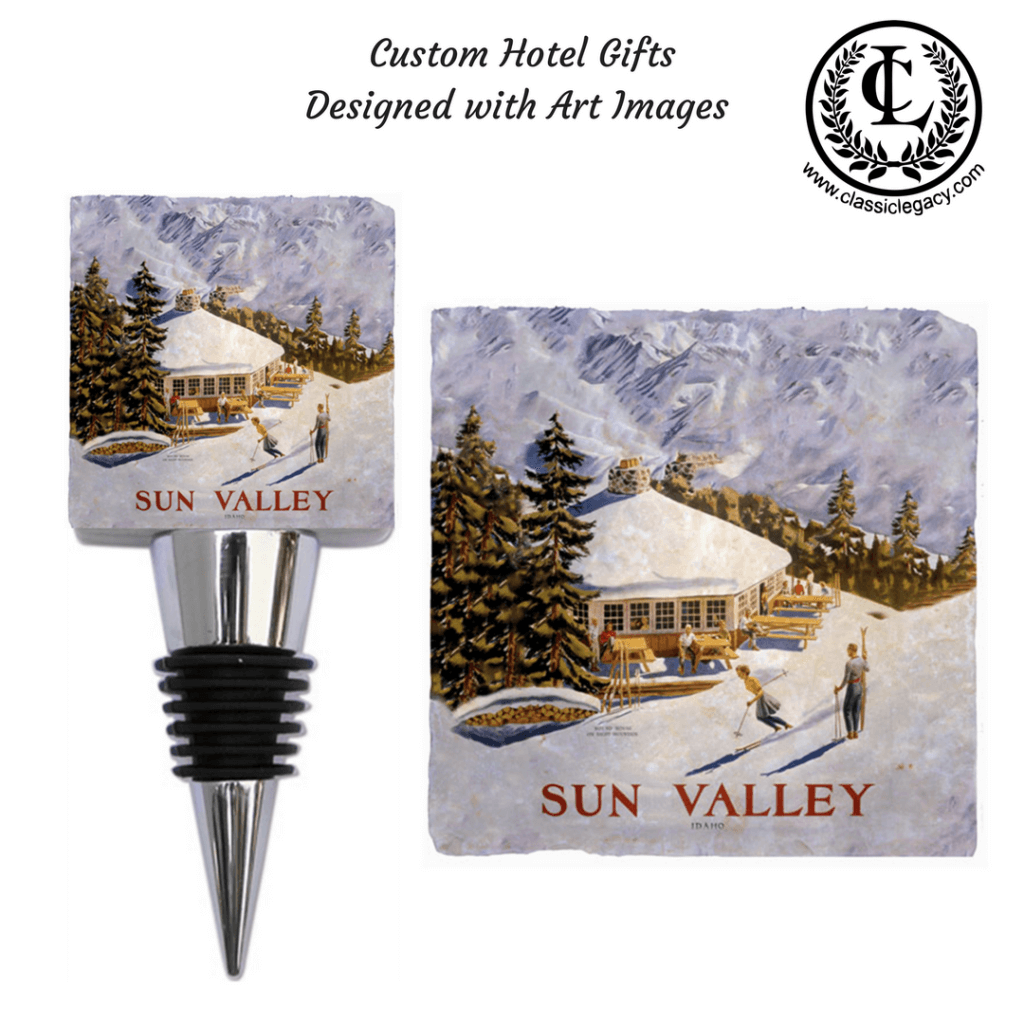 Custom Hotel Gifts with Art Images of Sun Valley Resort