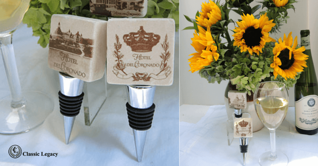 Custom Hotel Gifts Include Marble Wine Stoppers