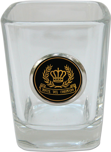 Shot Glass with Custom Hotel Del Medallion