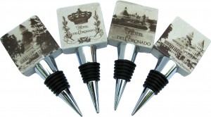 Custom Marble Bottle Stoppers with Historic Images
