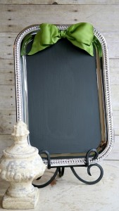 Silver Tray & Chalkboard Paint