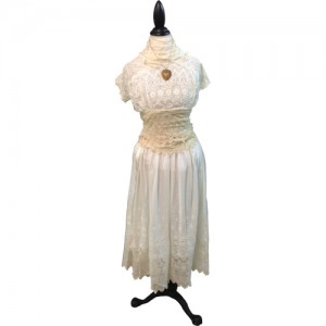 Vintage Dress on Mannequin with Necklace 