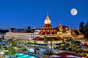 Hotel Del Coronado with Moon