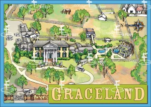 Graceland on Map for Elvis Fans