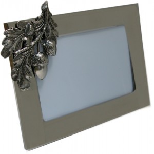 Silver Frame with Acorn Medallion