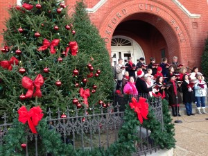 Christmas Caroling  in Front Of City Hall Oxford MS