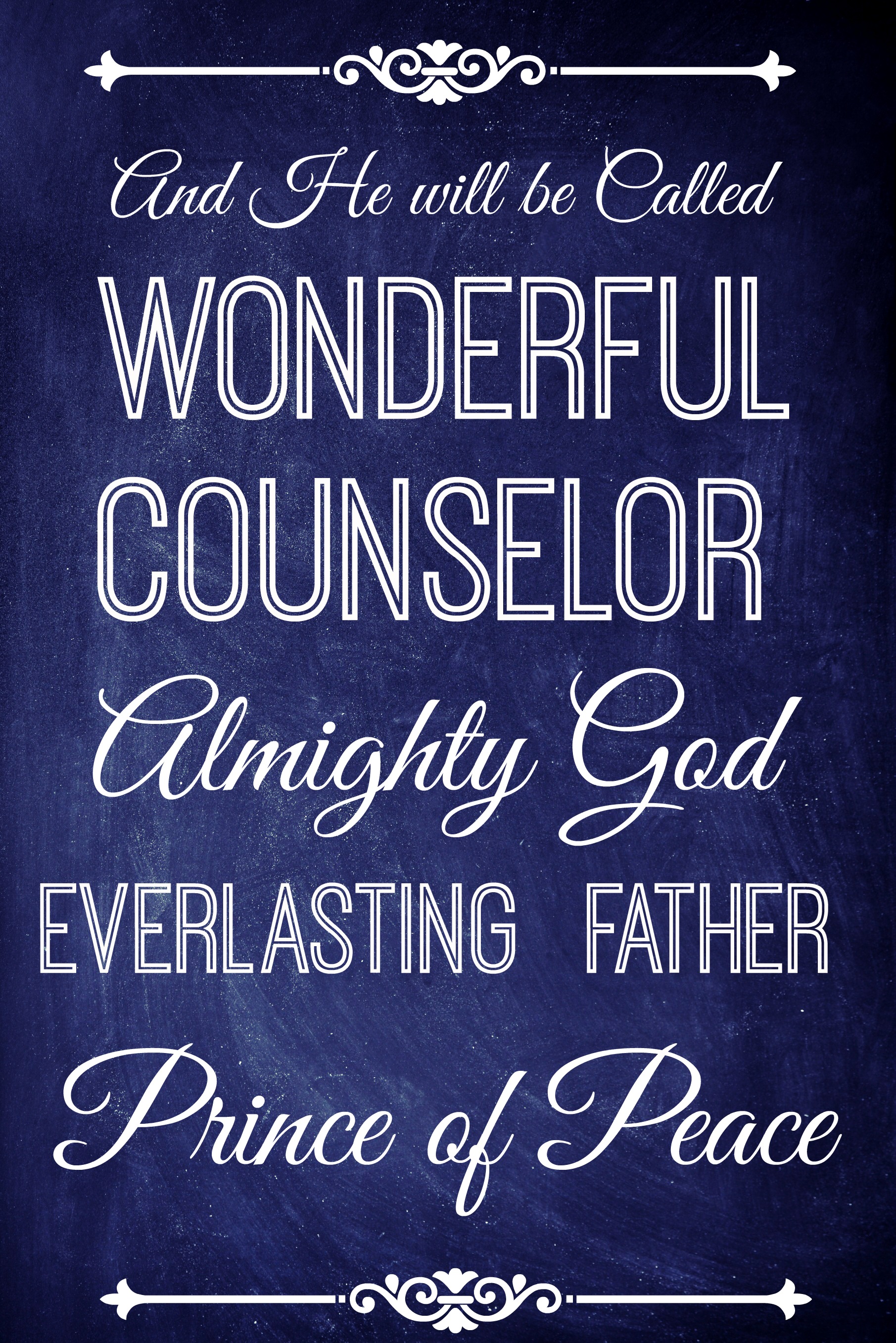 Holiday Quote Images Wonderful Counselor Prince of Peace
