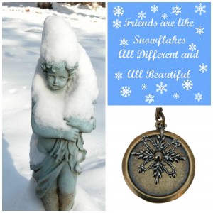 Friends are Like Snowflakes Collage with Charm.
