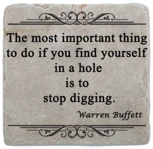 Marble Coaster Warren Buffett Quote