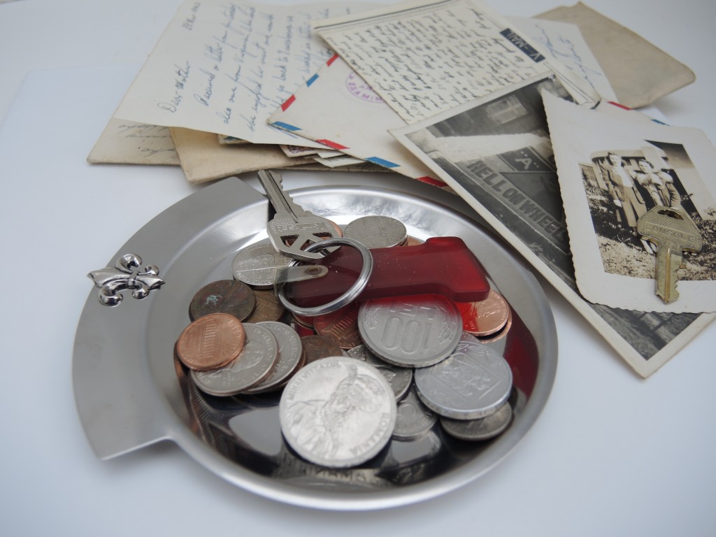 Silver Coaster as Change Tray