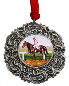 Christmas ornaments can be enjoyed for years to come. This ornament features the famous Seabiscuit.