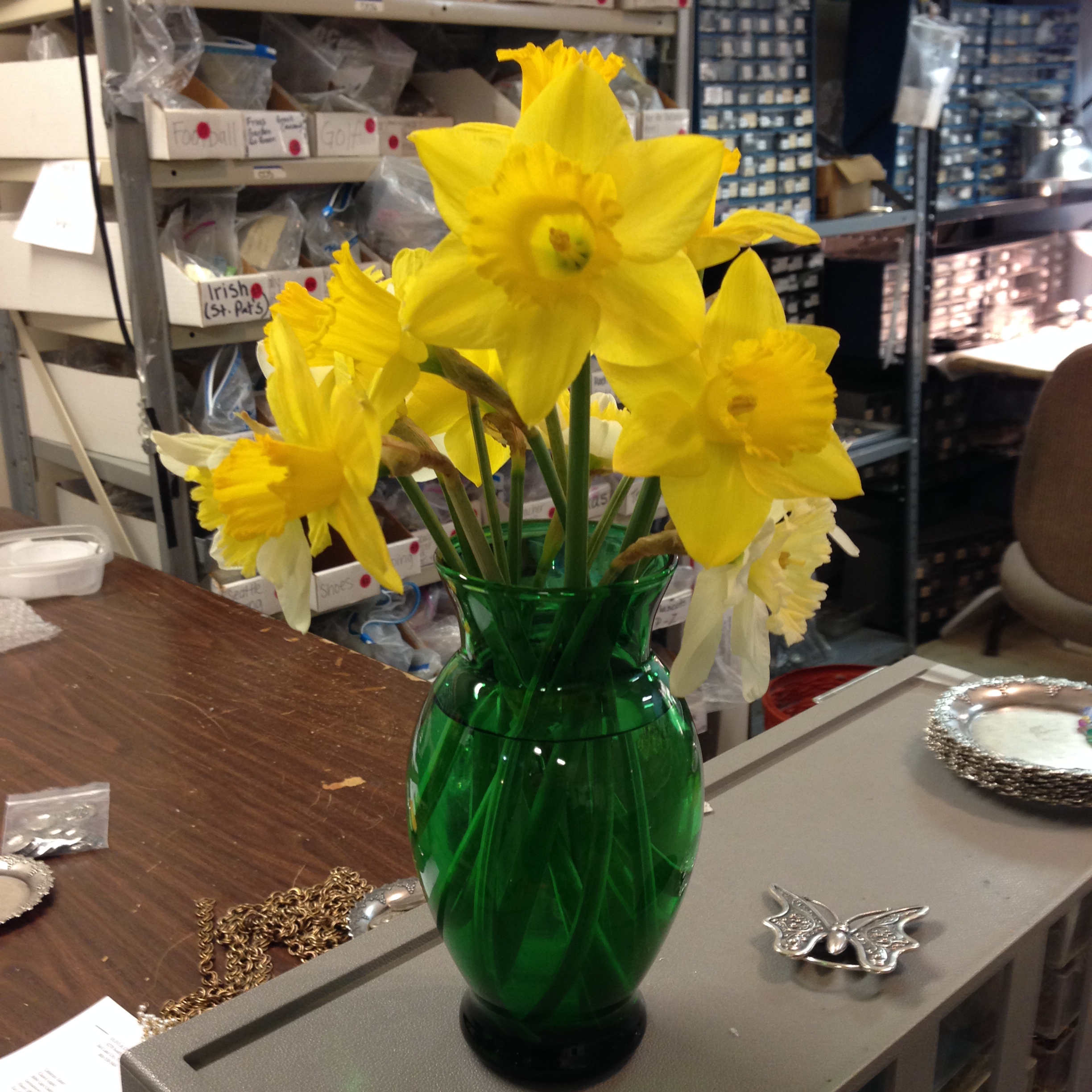 flower displays bring cheer to the Classic Legacy workroom