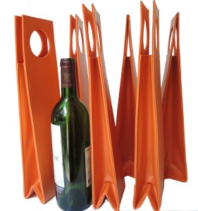 orange wine carriers set of 6