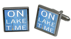 Cuff Links with On Lake Time Theme